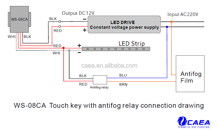 12v 24v 240v antifog defogger demister relay for touch sensor switch for mirror of hotel bathroom WS08