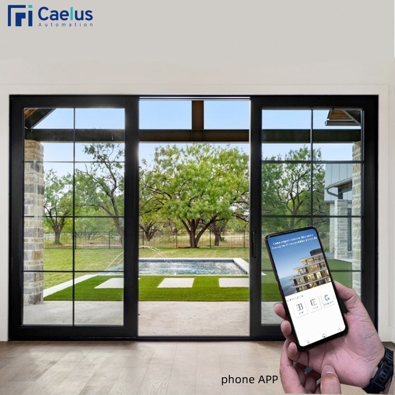 Caelus Record Automatic Doors Electric Sliding Door Automatic House Door Opener For Restaurant Switchable Intelligent Smart