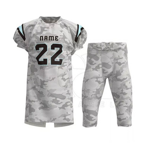 Camo Printing Grey Color American Football Uniform Top Selling Low Price American Football Uniform