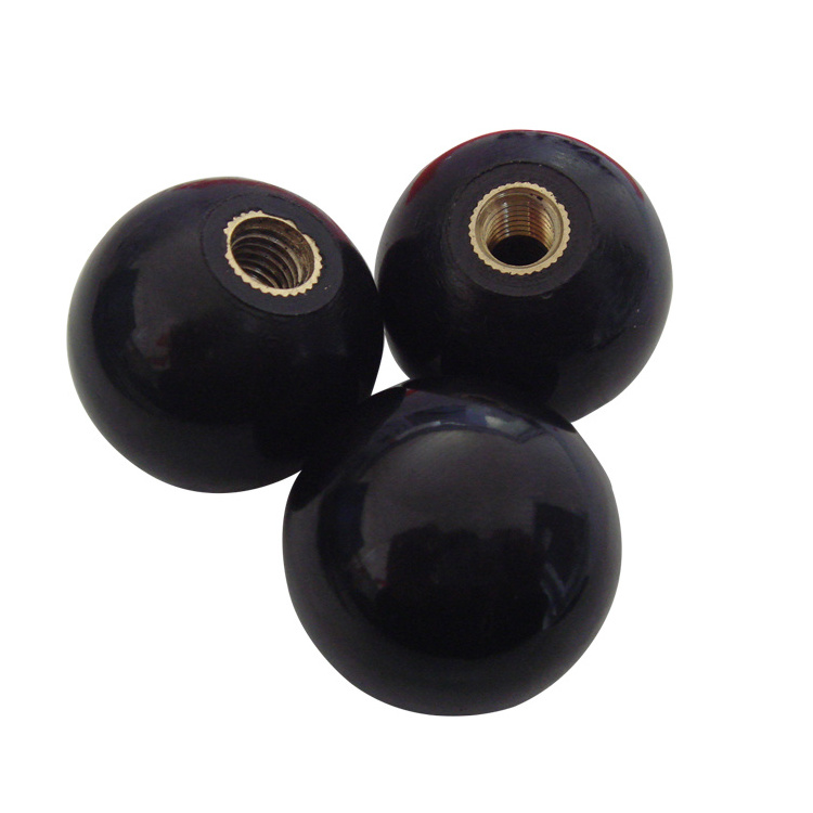 M6 x 25 Black red brass threaded ball knob electric round ball shape Knob plastic bakelite knob