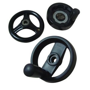 Machine Round rim handwheel black plastic hand wheel valve handwheel