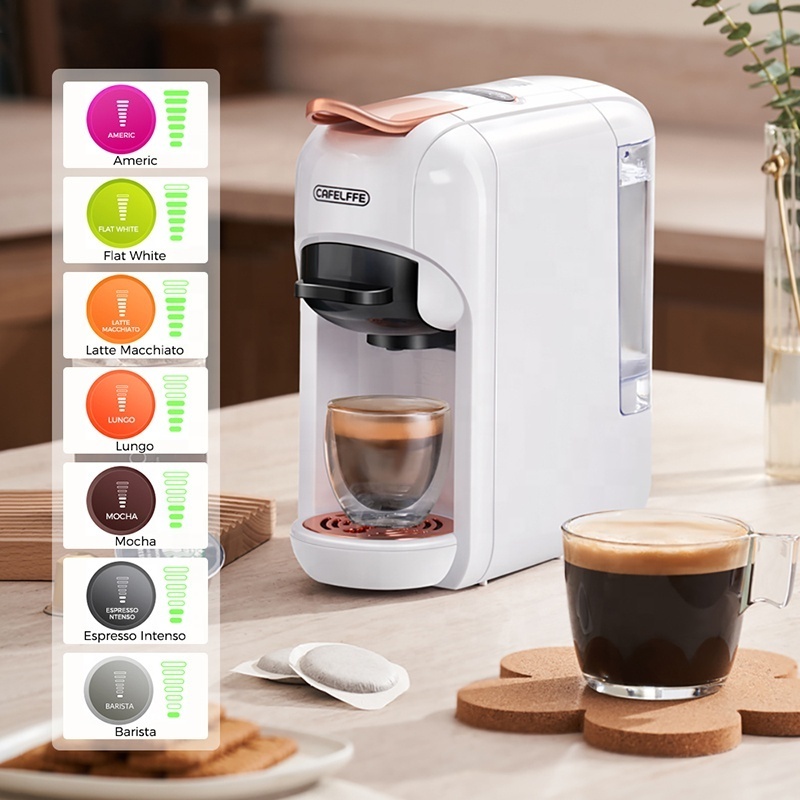 CAFELFFE Automatic Electric Capsule Coffee Machine 5 in1 Hot/Cold Multiple Espresso Cappuccino Coffee Maker