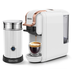 CAFELFFE Coffee Machine Cafetera Hot/Cold 4in1 Multiple Capsule 19Bar Dolce Gusto-Milk&Nexpresso Capsule ESE pod Ground Coffee