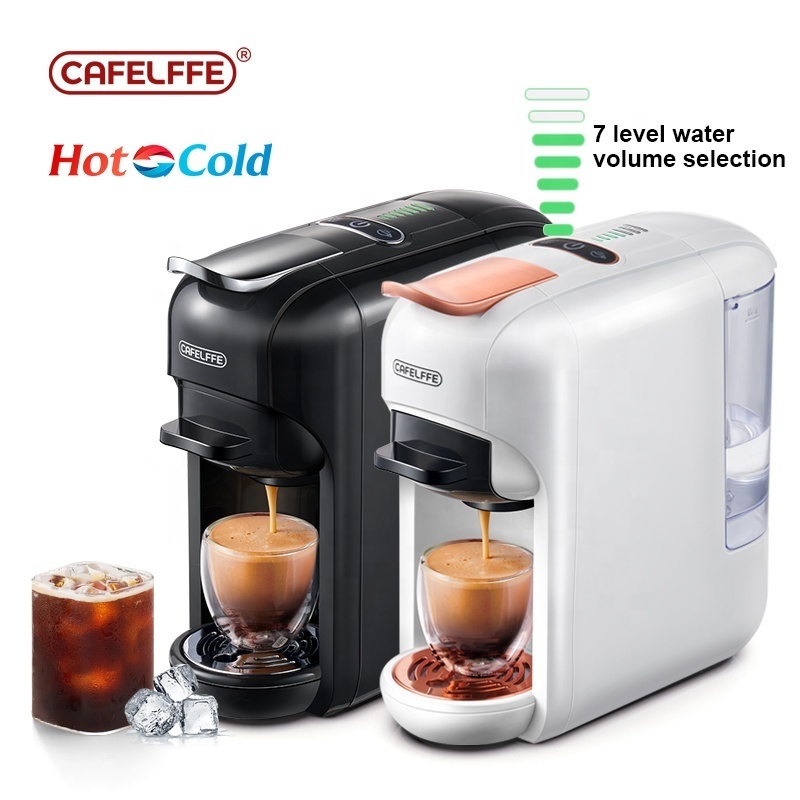 CAFELFFE Automatic Electric Capsule Coffee Machine 5 in1 Hot/Cold Multiple Espresso Cappuccino Coffee Maker