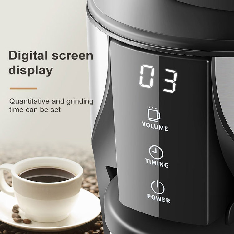 Electric Coffee Grinder Machine Cordless Coffee Bean Grinder Stainless Steel Electric with Removable Burr Grinder Part