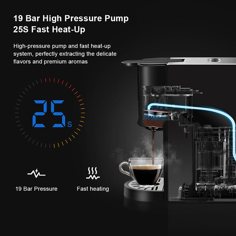 2022 China Fully Automatic Commercial Best restaurant espresso coffee maker multi instant coffee Capsule machine