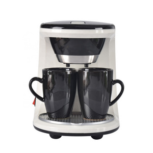 CAFEMASY Electric Coffee Machine with Two Cups Drip Coffee Machine Espresso Coffee Maker for 1-2 People