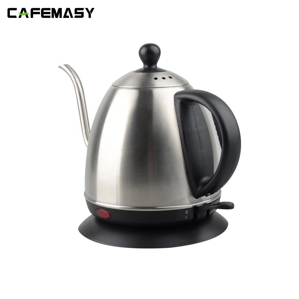 CAFEMASY Coffee Tools S/S Goose Nock Electric Kettle 1L Coffee Pour Over Kettle Coffee Kettle