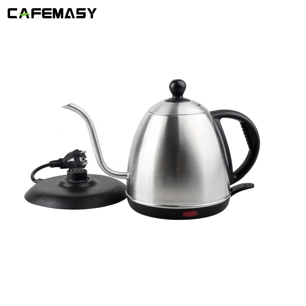 CAFEMASY Coffee Tools S/S Goose Nock Electric Kettle 1L Coffee Pour Over Kettle Coffee Kettle