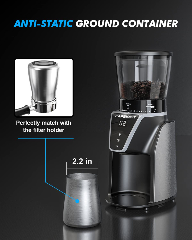 Burr Coffee Grinder Electric Stainless Steel Adjustable Burr Mill with 31 Precise Grind Setting Espresso Coffee Grinder