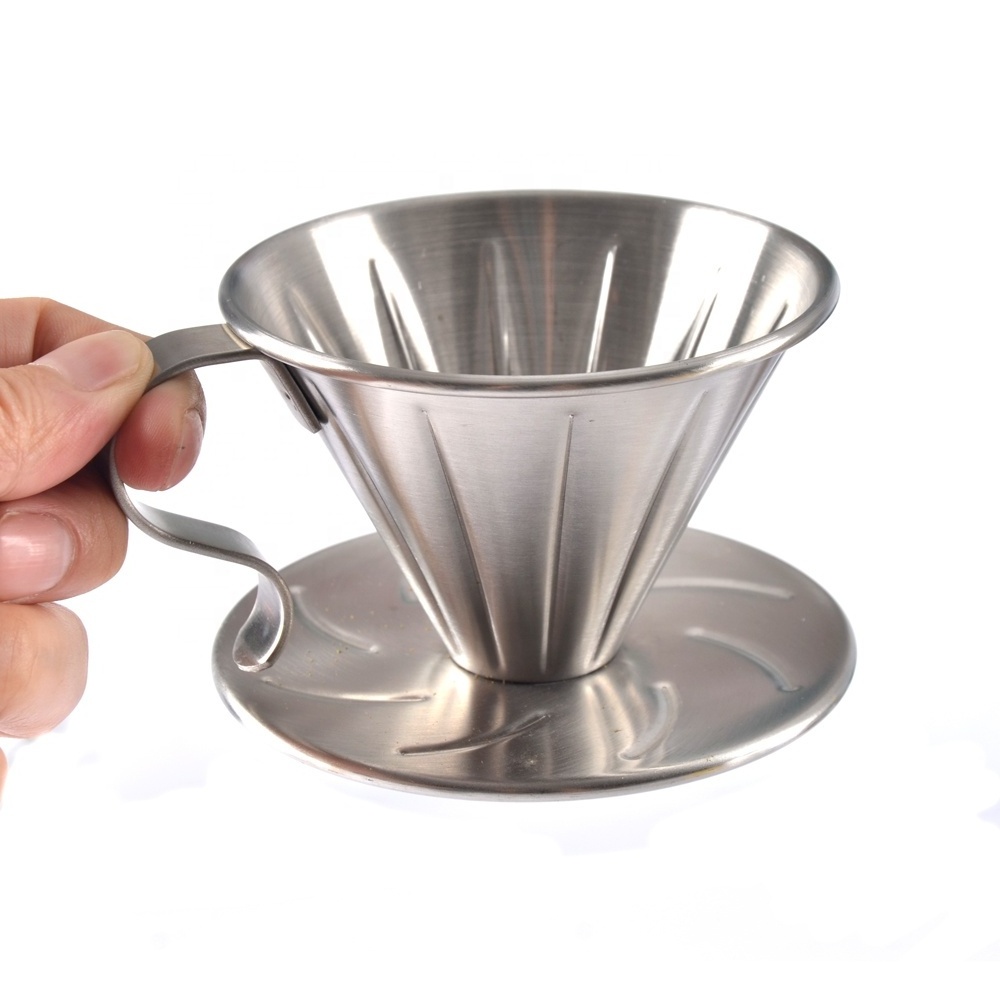 Barista Tools Stainless Steel Coffee Filter V60 Coffee Dripper Pour Over Coffee Dripper