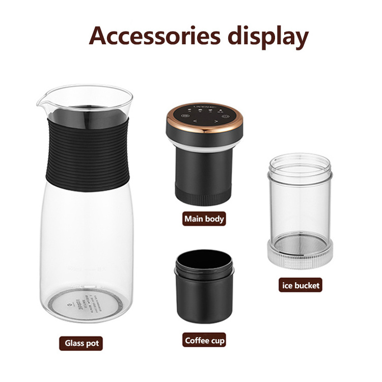 Mini Travel Portable Iced Coffee Maker And Tea Brewer  Ice Coffee Maker  Glass Espresso Usb Electric Cold Brew Coffee Maker