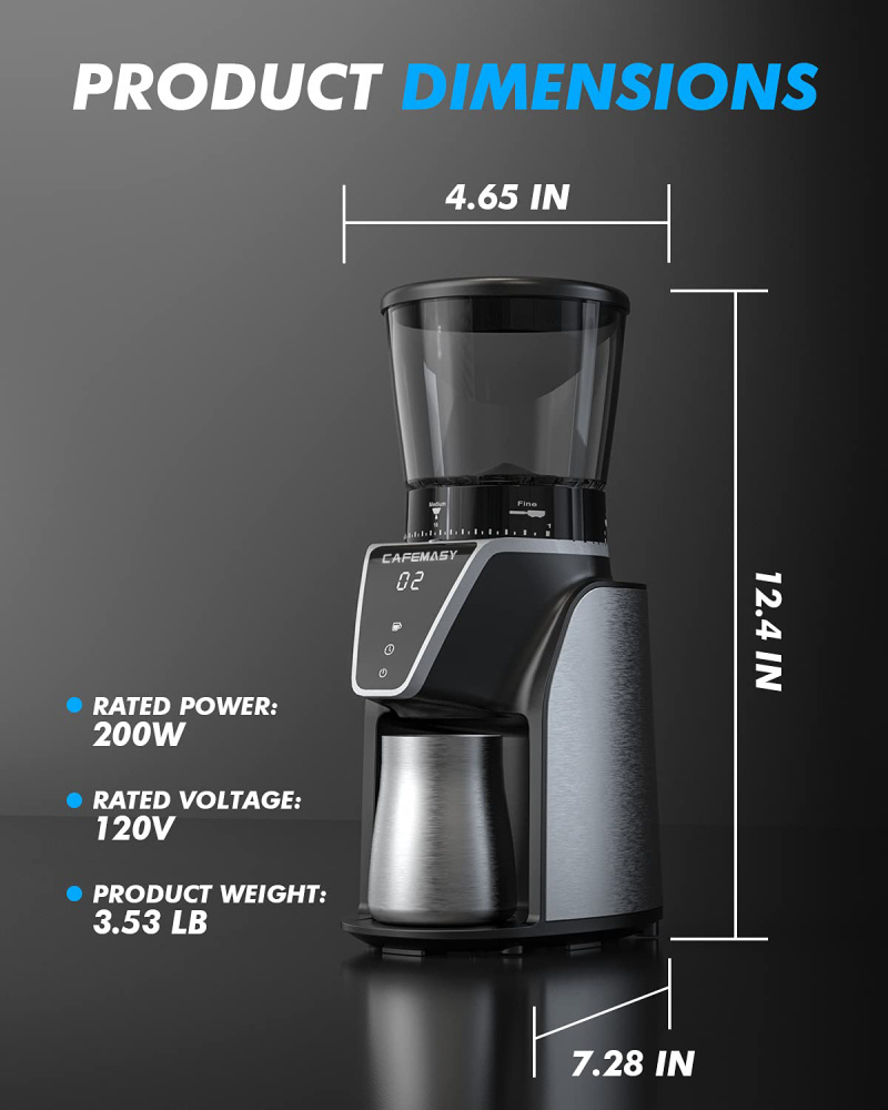 Burr Coffee Grinder Electric Stainless Steel Adjustable Burr Mill with 31 Precise Grind Setting Espresso Coffee Grinder