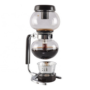 CAFEMASY New Style Metal Coffee Siphon Kettle Heat-Resistant Coffee Maker Percolator 3 Cups Coffee Syphon