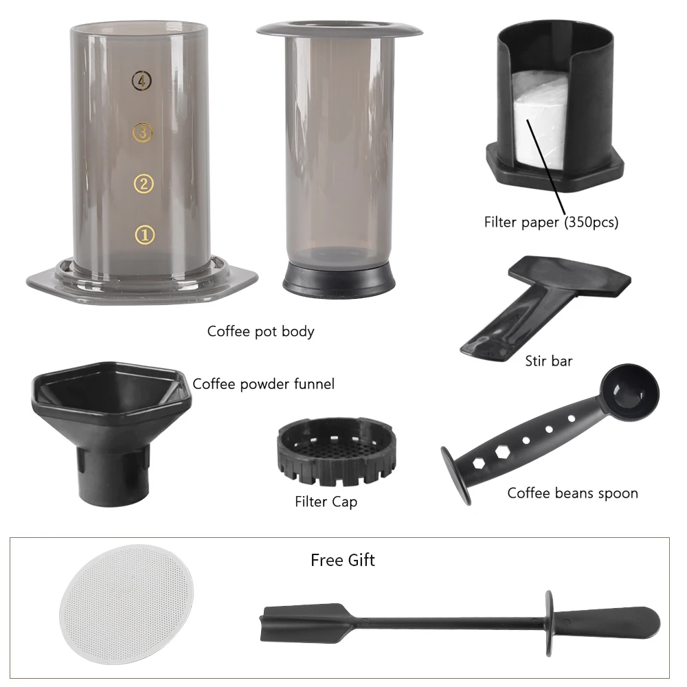 Portable Espresso French Press Heat Resistant Hand Brew Express Coffee Maker For Blewing Mini Travel Camping Drip Coffee Maker