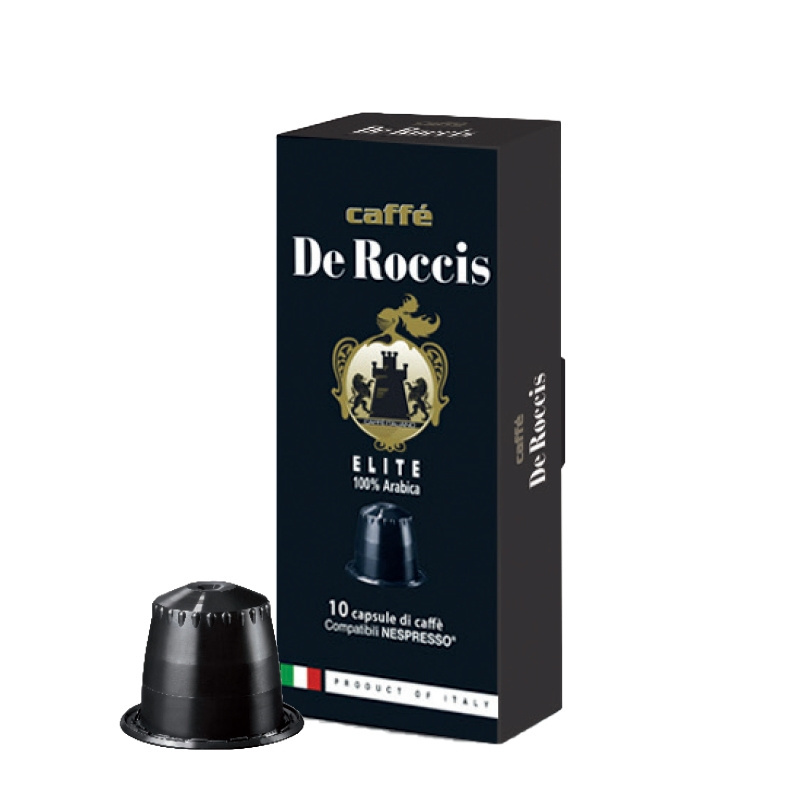 Top Quality Italian De Roccis Coffee Capsules ELITE Compatible with Nespresso Coffee Machine Espresso Coffee