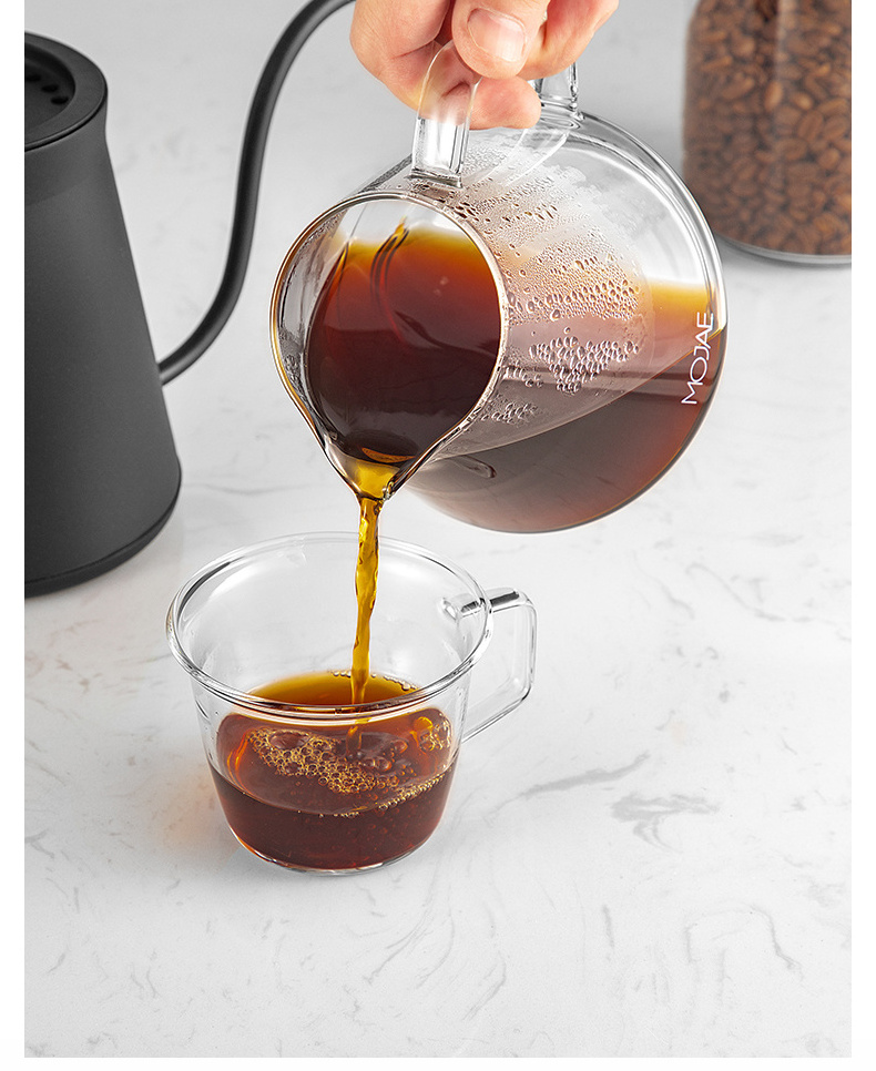 600ml Glass Coffee Server Pour Over Coffee Decanter Transparent Glass Coffee Pot