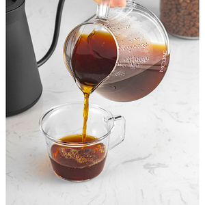 600ml Glass Coffee Server Pour Over Coffee Decanter Transparent Glass Coffee Pot