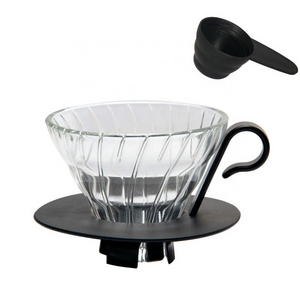 Wholesale Glass Coffee Filter Dripper Borosilicate Glass V01 Glass Coffee Pour Over Coffee Maker