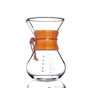 Glass Coffee Maker Large Manual Coffee Dripper Comfortable Portable Pour Over Coffee Maker Glass