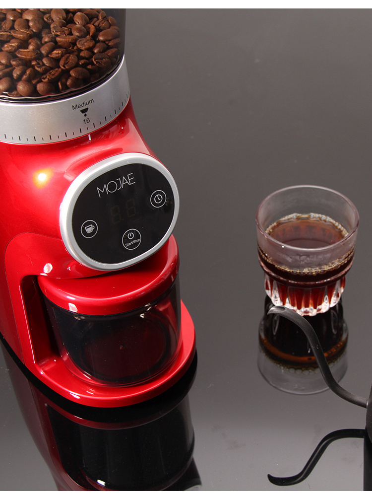 MOJAE Commercial Electric Coffee Grinder Conical Automatic Stainless Steel Coffee Grinder Machine