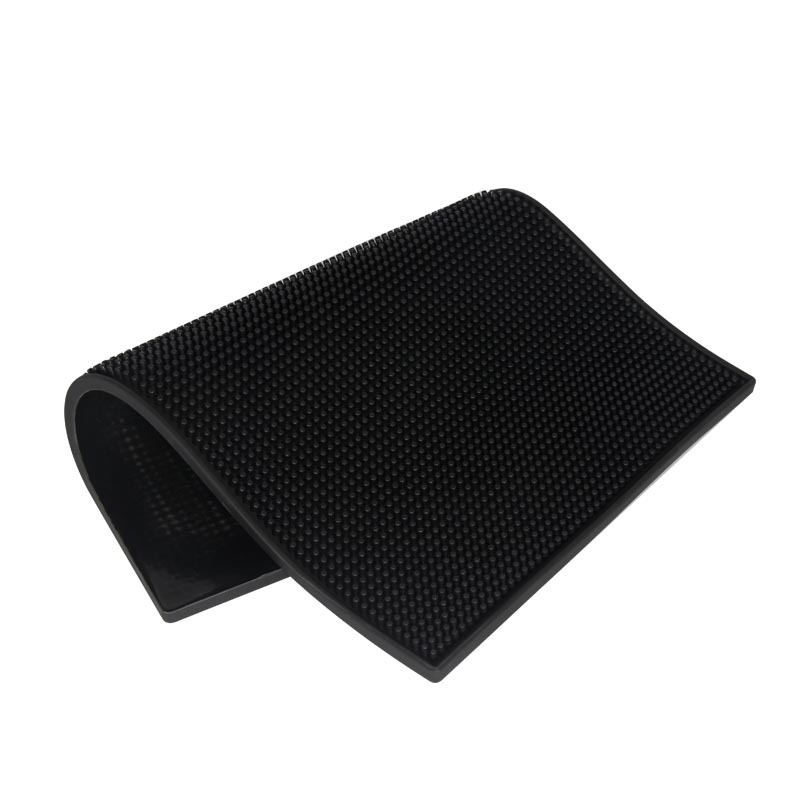 Bar Accessories Eco-friendly PVC Black Rubber Mat Service Mat For Coffee Maker