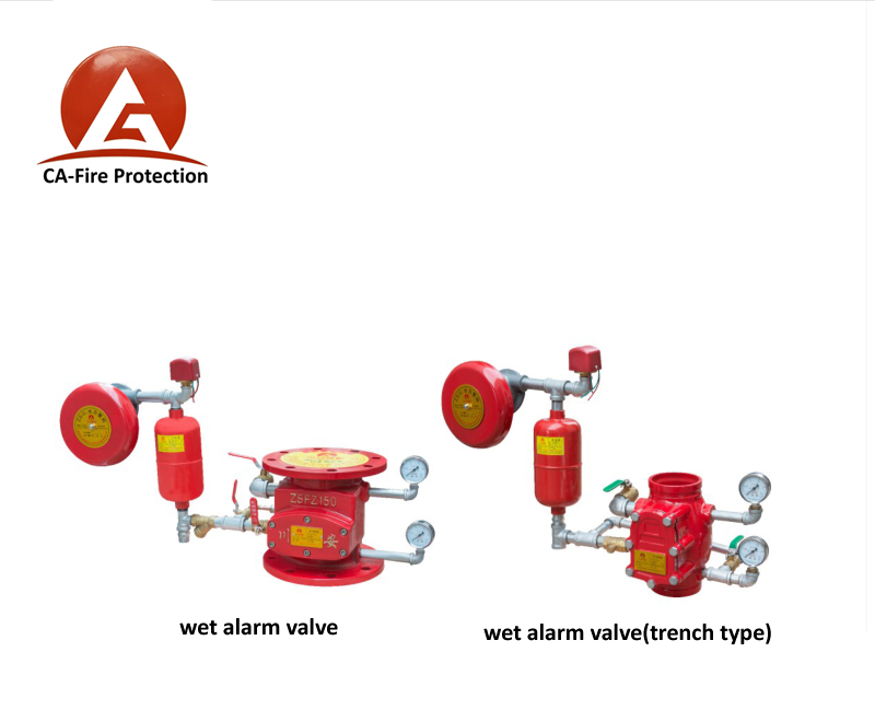 CA fire wet type fire alarm check valve for fire sprinkler system