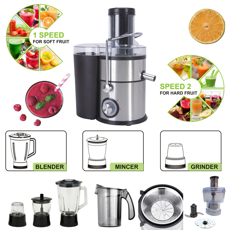 4in1home appliances Kitchen stainless steel electric Fruit juicer squeezer blender grinder machine