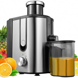 cafulong Juicer Machine Fruit and Vegetable Juicer Extractor Wide Mouth Centrifugal Electric Juicer, Stainless Steel, Dual-Speed