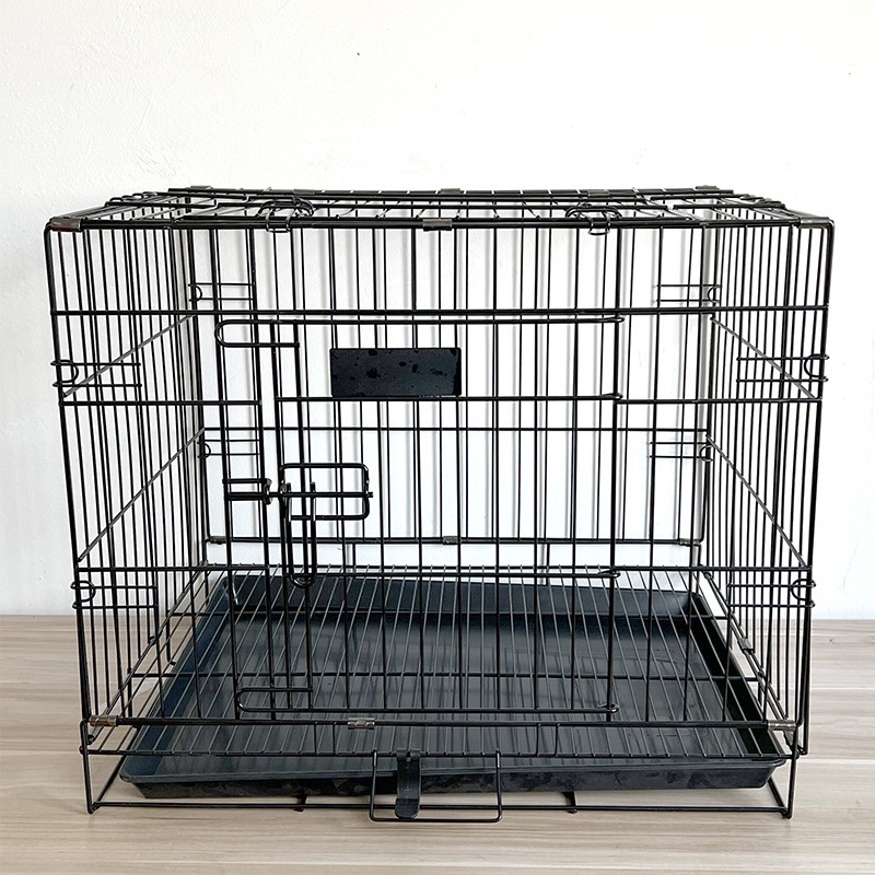 2024 High Grade Durable Foldable Metal Wire Dog Crate with Tray