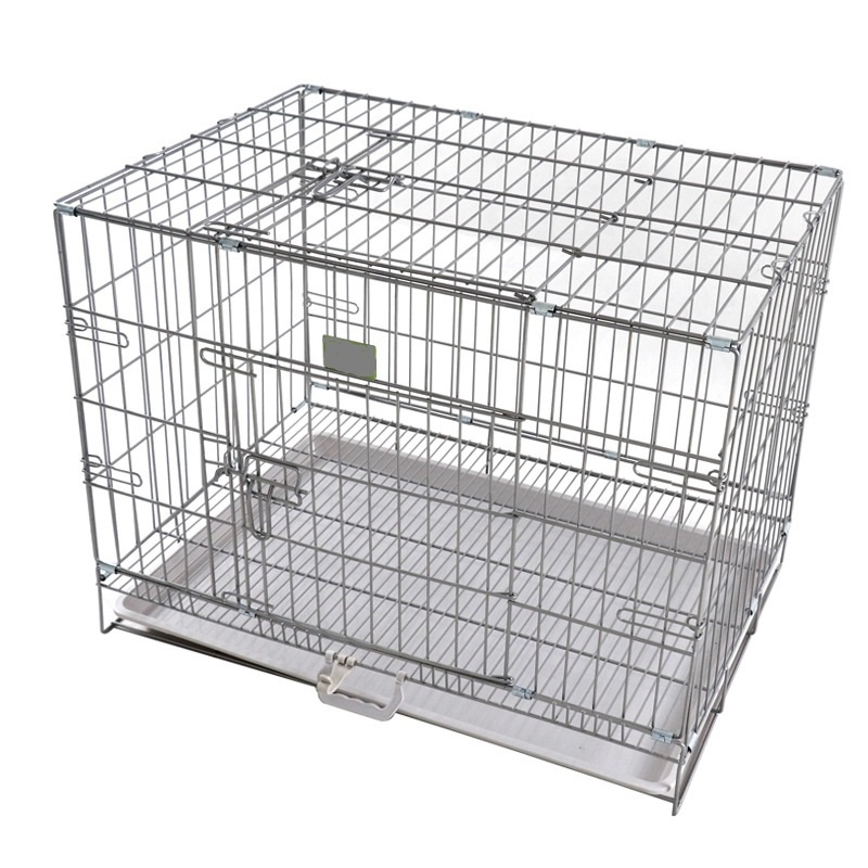 2024 High Grade Durable Foldable Metal Wire Dog Crate with Tray