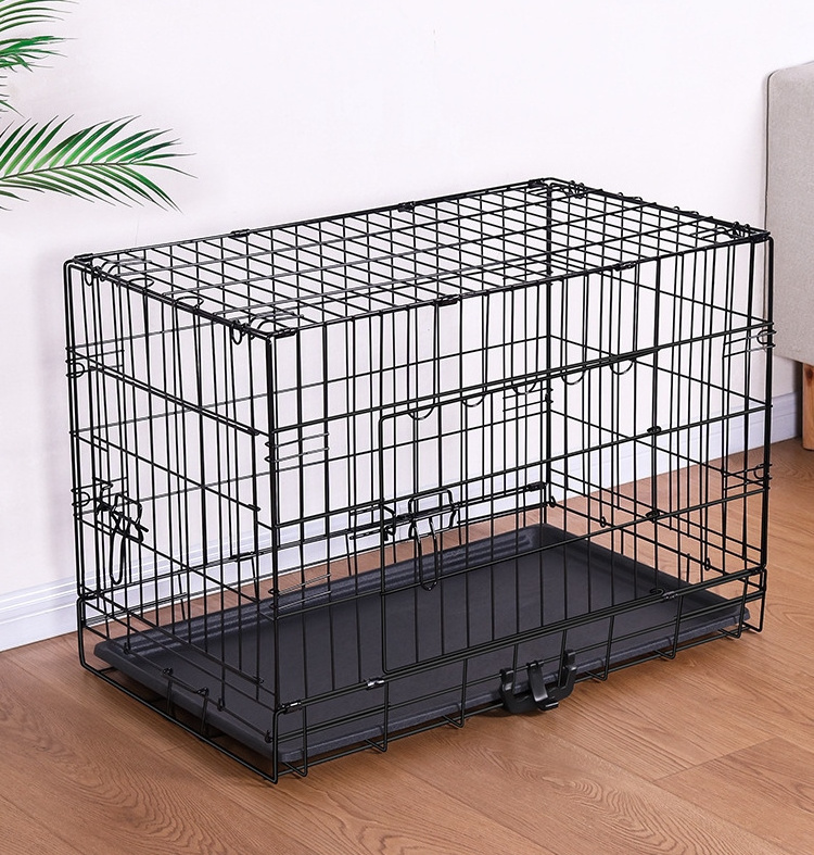 2024 High Grade Durable Foldable Metal Wire Dog Crate with Tray