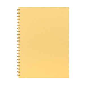 Waterproof cover spiral notebook custom exercise book dairy spiral binding yellow journal school notebooks for students