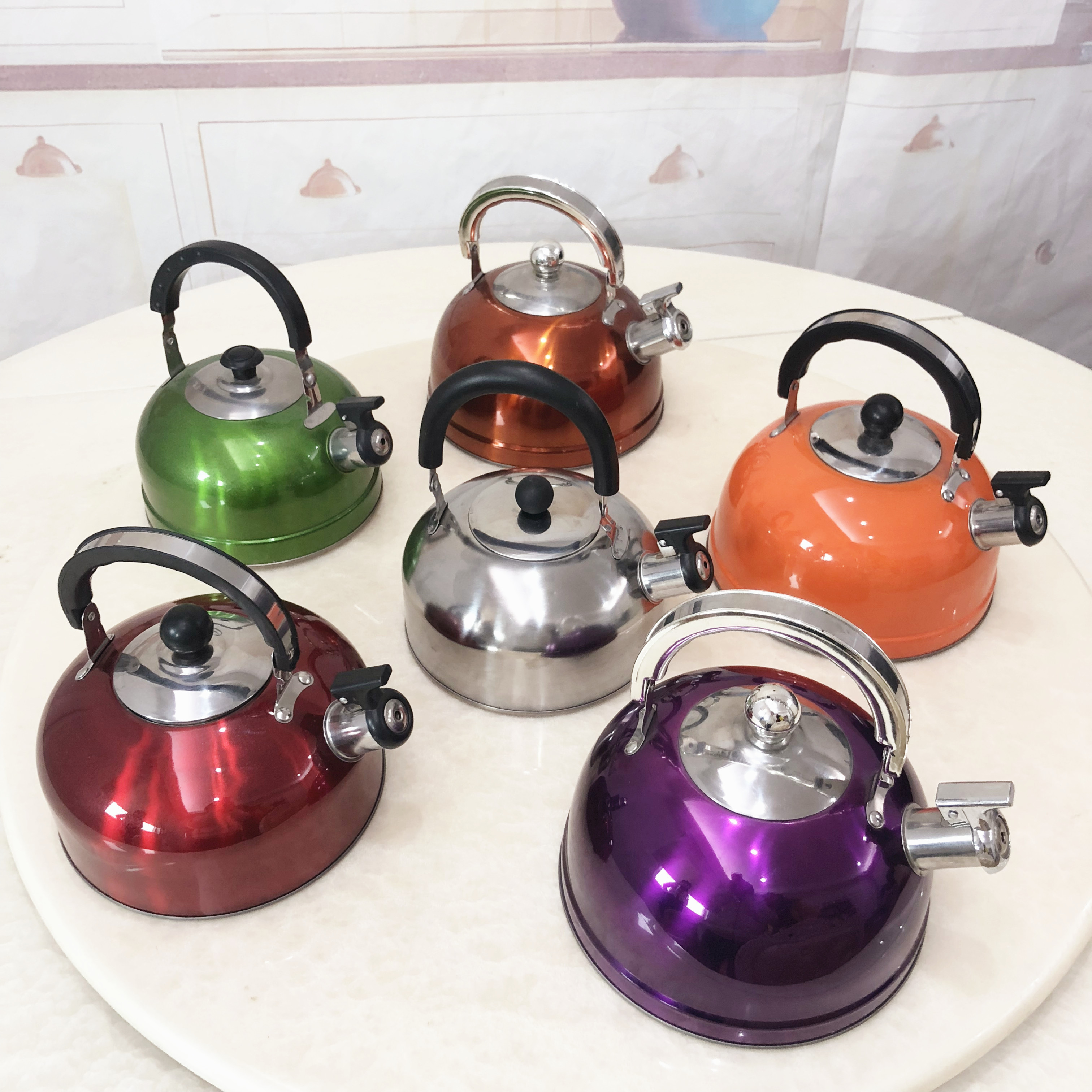 Promotional gift item whistle kettle stainless steel water tea kettle