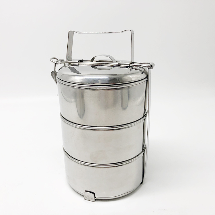 Cheapest stainless steel tiffin box 3/4/5 layers food carrier lunch box