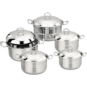 5pcs high quality and heavy duty for cookware with stainless steel lid