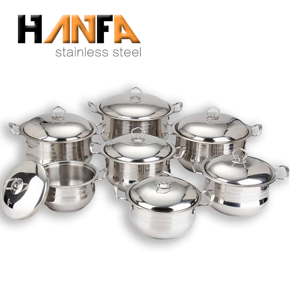 5pcs high quality and heavy duty for cookware with stainless steel lid