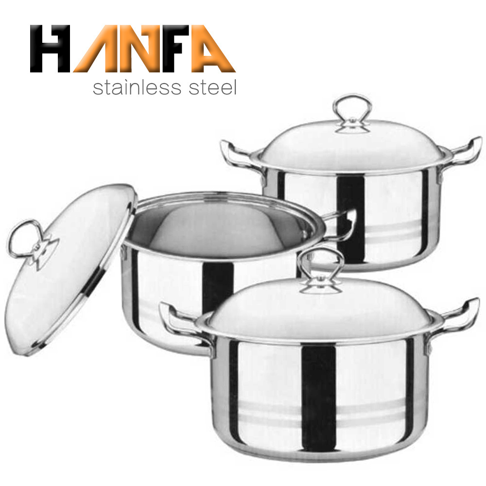 5pcs high quality and heavy duty for cookware with stainless steel lid