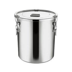 Hot sale stainless steel seal barrel water rice bucket barrel stock pot with lock