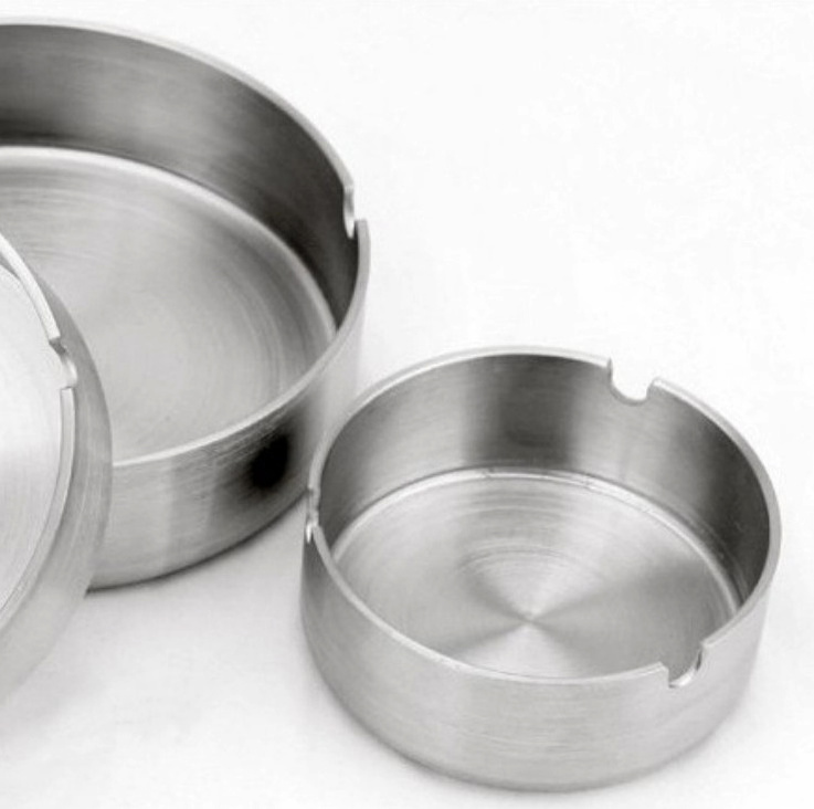 super thick 2mm stainless steel ashtray portable metal cigar ashtray