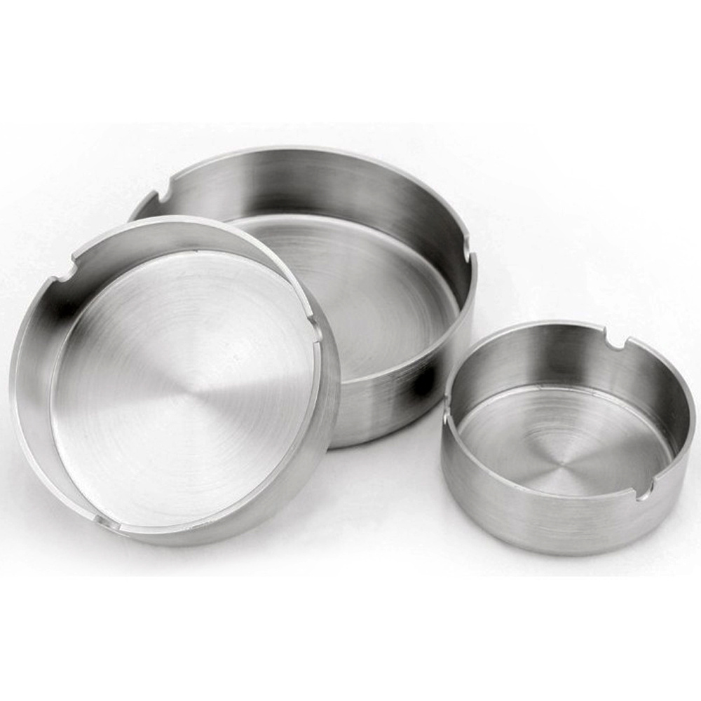 super thick 2mm stainless steel ashtray portable metal cigar ashtray