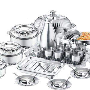 Best price  steel  lid 28pcs cookware sets stainless steel pot sets