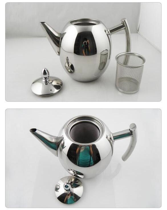 Stainless Steel Water Kettle Tea Pot with Infuser Pour Over Drip Teapot Hot Water Server Coffee Pot