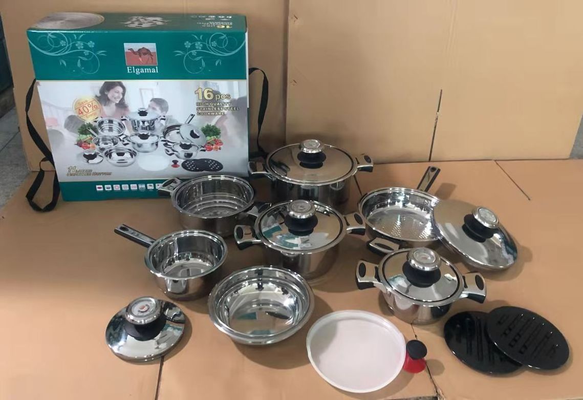 16pcs wholesale stainless steel  cookware