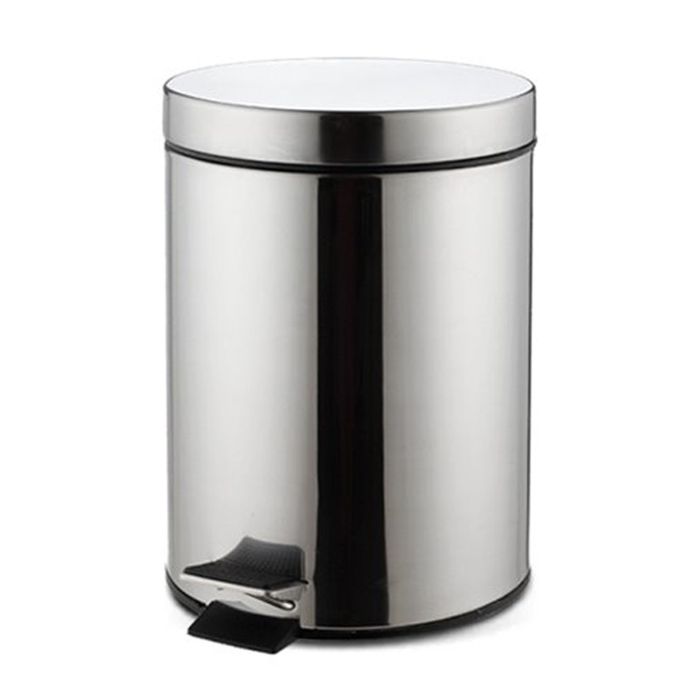 stainless steel step dustbin foot pedal waste bin for hotel