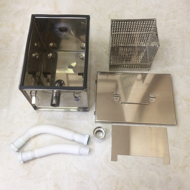 Commercial Stainless Steel Oil Water Separator Grease Trap for Commercial Kitchen