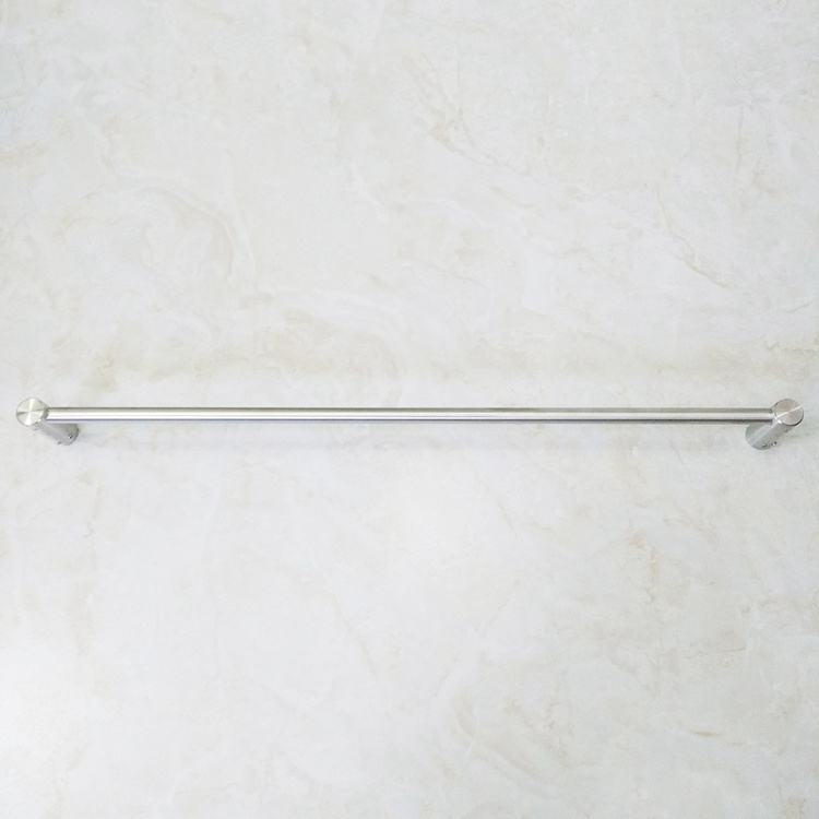 Bathroom Items Modern SUS304 Stainless Steel Wall Mounted 23 Inches Single Towel Bar Rack Shelf Brushed Finish Towel Rod Rail