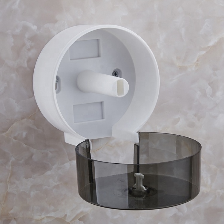 New Design Bathroom Accessories Cute Wall Mounted Plastic Water Proof White Grey Toilet Paper Holder