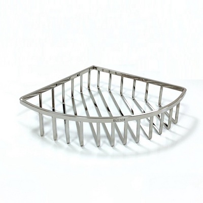 Luxury 304 Stainless Steel Wire Bathroom Shelves Corner Shelf SUS304 Triangle Bathroom Storage Rack Shower Rack Basket