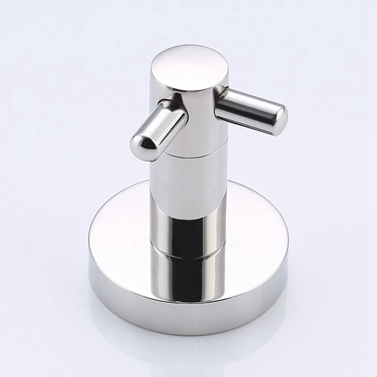 Heavy Duty Chrome Bath Towel Hook Double Prong Wall Robe Hook Coat Hanger for Bathroom 304 Stainless Steel Shining Clothes Hook